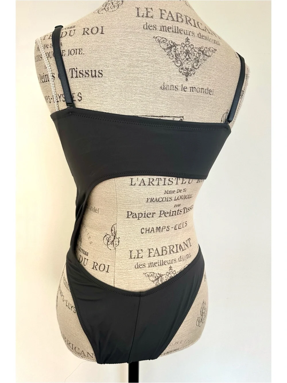 NWT Skims Recycled Swim Strapless Monokini in Gunmetal
